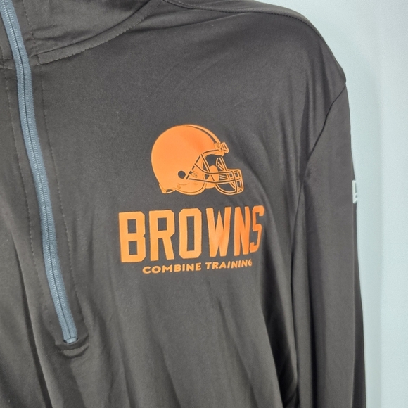 Cleveland Browns Men XXL Long Sleeve 1/4 Zip Shirt New Era NFL Combine Authentic - Picture 2 of 8